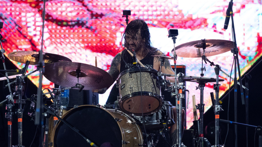 2XHF3RK Sao Paulo, Brazil. 13th July, 2024. SAO PAULO, BRAZIL - JULY 13: Jay Weinberg of Suicidal Tendencies performs on stage during the Esquenta Rock Fun Festival 2024 at Centro Esportivo Tiete on July 13, 2024, in Sao Paulo/SP, Brazil. (Photo by Leandro Bernardes/PxImages) Credit: Px Images/Alamy Live News