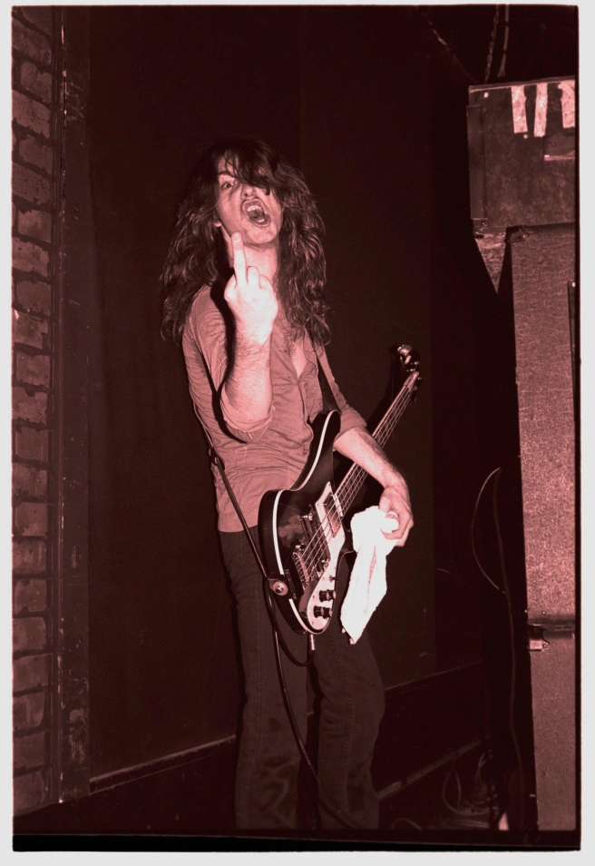 3ERC98B CLEVELAND , OHIO - DECEMBER 18 , 1983 : Metallica performing at The Agora Ballroom in Cleveland , Ohio on December 18 , 1983.© Gene Ambo