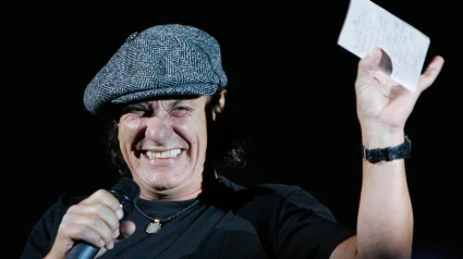 2HBGD82 Brian Johnson of ACDC promotes the new DVD Live at River Plate at the HMV Hammersmith Apollo in London.