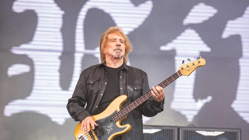 2MBF443 June 22, 2019: Geezer Butler of Black Sabbath performs with Deadland Ritual at the Hellfest Open Air festival