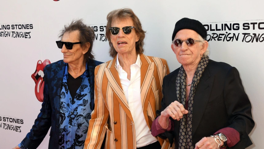 3EDG3AW New York, NY, USA. 5th May, 2026. Ronnie Wood, Mick Jagger and Keith Richards at The Rolling Stones: In Conversation with Conan O'Brien on May 5, 2026 at Weilin in New York City. Credit: Mpi099/Media Punch/Alamy Live News