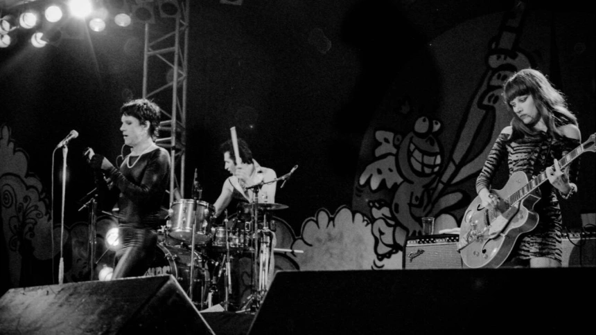 2KR048K The Cramps live in concert in France - The Cramps (Lux Interior, Nick Knox, Poison Ivy) at the 1992 Tamaris Rock Festival