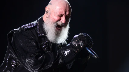 3B28DRJ Buenos Aires, Argentina. 26th Apr, 2025. Buenos Aires (26th Apr 2025). Heavy metal legends Judas Priest (Rob Halford, singer) performing live. Masters of Rock Festival. Credit: Mariano Garcia/Alamy Live News