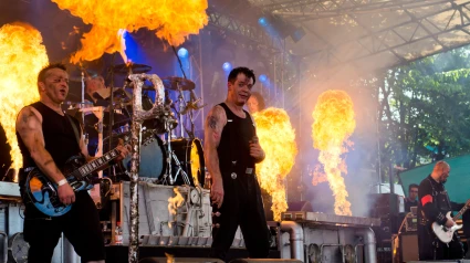 D3CX4B The Rammstein tribute band Stahlzeit performing live at the Amphi Festival in 2012