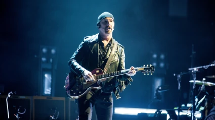 F5R8G6 The Edge of U2 performs at the SSE Hydro as part of their iNNOCENCE + eXPERIENCE tour on November 6, 2015 in Glasgow, Scotland.