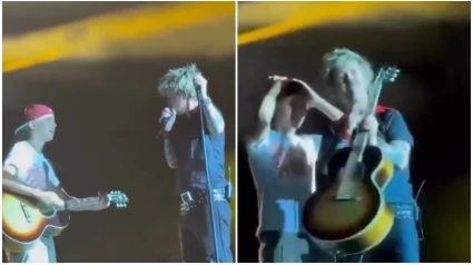 Billie Joe Armstrong arrebata la guitarra a un fan