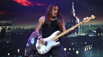 3CDHPHP June 28, 2025, London, United Kingdom: Bruce Dickinson seen live on stage with band Iron Maiden. Iron Maiden Play London Stadium as part of the Run For Your Lives World Tour. The tour marks 50 years since Steve Harris formed the band. Iron Maiden are calling their tour date at London Stadium their homecoming show with band members coming from the surrounding area and also the band have a long history with football team West Ham. Iron Maiden are Bruce Dickinson on lean vocals, Steve Harris on Bass Guitar, Dave Murray on guitar, Adrian Smith on guitar Janick Gers on guitar and drummer Simon Daws