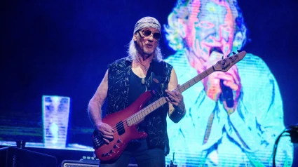 2T34WYK Roger Glover of Deep Purple performing at Rockwave Festival in Athens (TerraVibe Park) / Greece, July 2023