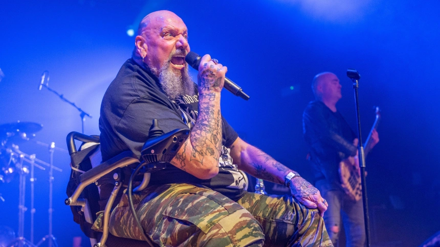2YC9FG9 September 16, 2023: former Iron Maiden singer Paul Di'Anno performs at Metalitalia festival in Trezzo Sull'Adda (MI), Italy