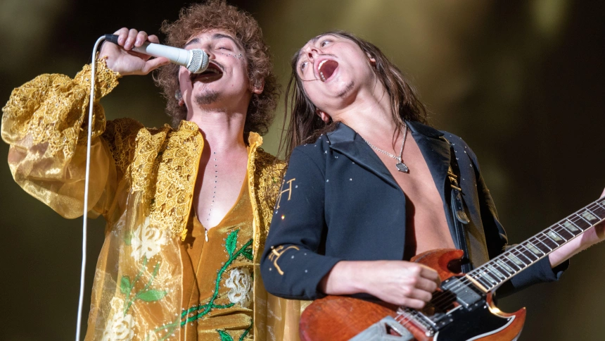 2JRGJ4W June 09, 2022: Greta Van Fleet perform at the IDays 2022 festival in Milan, Italy