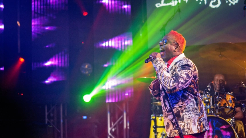 RX9JKW Corey Glover, vocalist for the band, "Living Colour" performing for a show held at the Culture Room in Ft. Lauderdale, Florida on October 27, 2017.